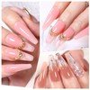 Poly Gel Nail Kit,3 Colors Pink Nude Nail Gel Set