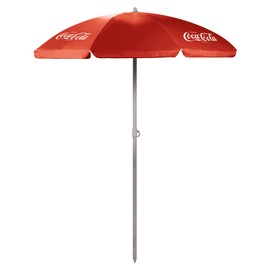 PICNIC TIME Coca-Cola Enjoy Coke Outdoor Canopy Sunshade Beach Umbrella 5.5', Small Patio Umbrella, Beach Chair Umbrella, (Red)