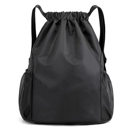 KUNLONGSKY Waterproof Sports Bag with Zip Inner Pocket Hipster Lined Backpack with Adjustable Drawstring