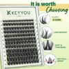 KEYYOU Thick Eyelash Extensions, 144 Pieces, D Curl Eyelash Clusters,