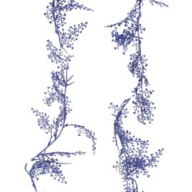 Christmas Concepts® 1.8m (6ft) Royal Blue Glitter Leaf Garland - Floral Party Décor - Christmas Tree Decorations