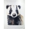 Half a Donkey The Badger large cotton tea towel