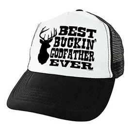 ThisWear Godfather Hunting Gifts Best Buckin' Godfather Trucker Hat Godfather Presents for Men Trucker Hat Black