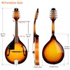 Vangoa LEFT-HANDED Mandolin Musical Instrument, Acoustic 8 String Mandolin A