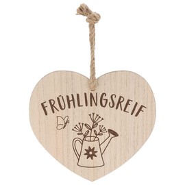 Spruchreif Wooden Heart with Engraving, Decorative Country House Style, Wall Decoration Heart, Door Decoration, Spring Decoration, Decoration Spring