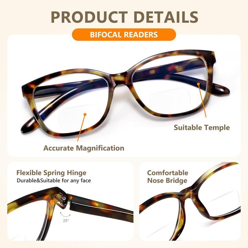 EASY LEAD - Gafas de sol bifocales de lectura para