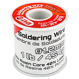 INSTALLATION SOLUTION 60-40 Rosin Core Solder Wire for Electrical Soldering (60-40-12), 1 lb, 60% Rosin Core 40% Lead, 1.2 mm (Made in Taiwan)