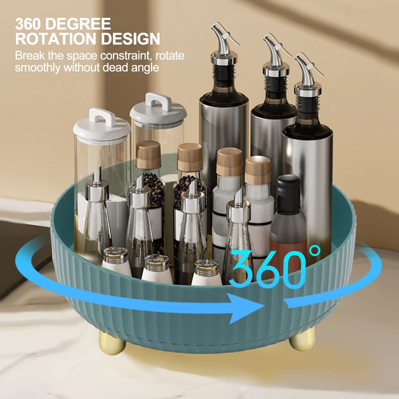 Rotating Spice Rack, 360 Degree Turntable Fridge Organiser Made of