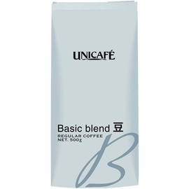 Uni-Cafe Basic Blend Coffee (Beans) 17.6 oz (500 g), Regular (Beans)
