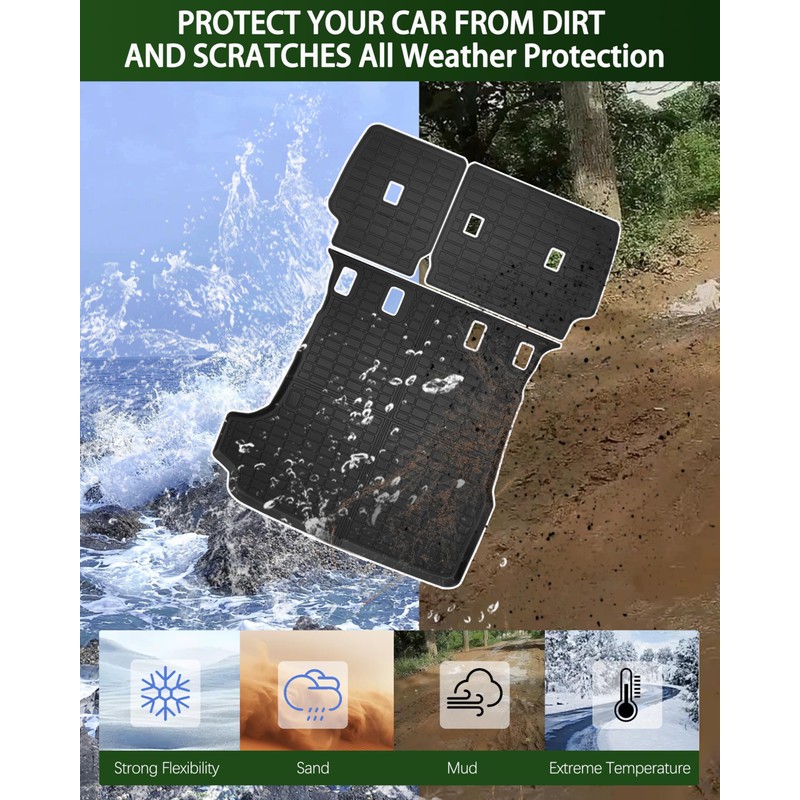 CaBYbigG Cargo Mat with Backrest Cover Cargo Liners for Toyota