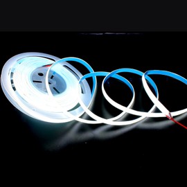 BSY-LIGHTING COB LED Strip,12V 480 LEDs/m Flexible COB Led Lights, 5M 2400 LEDs CRI90+ Without dot Cool White 6000K LED Tape Light for Home, Bedroom, Kitchen,DIY Project (No-Waterproof, Cool White)