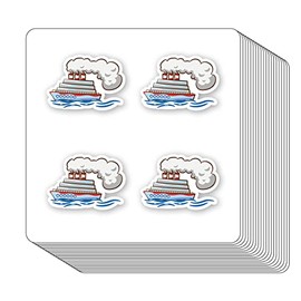 Cruise Ship Stickers 1in for Scrapbooking, Arts, Craft, Kids DIY, Journals Vacation 80-Pack