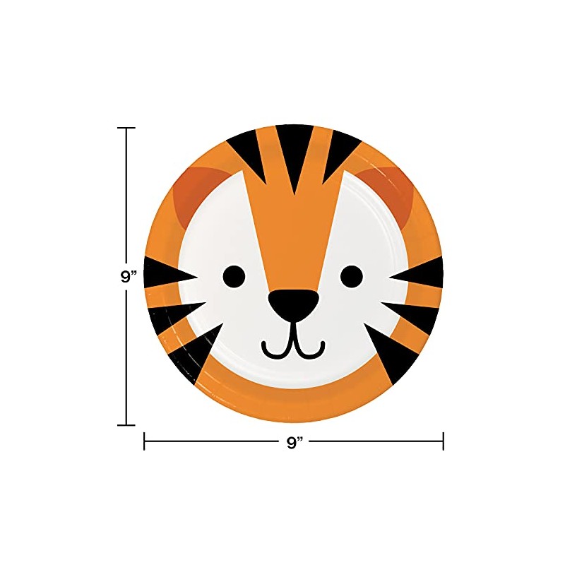 Trendware Tiger Paper Plates, 24 Count