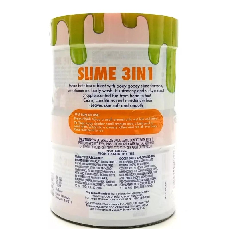Suave Kids 3 in 1 Shampoo, Conditioner Body Wash Nickelodeon