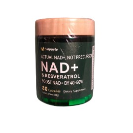 Sinpuyle Nad+ & Resveratrol Supplement 80 Capsules Exp 03/2027