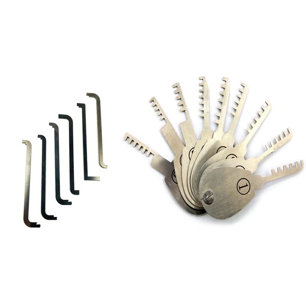 TPM Go 9pcs Comb Lock Pick Tools with 6pcs Tension
