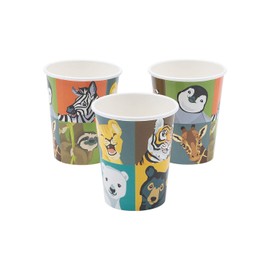 Fun Express - Wild Encounters Vbs 9oz Cups - Party Supplies - Print Tableware - Print Cups - 8 Pieces