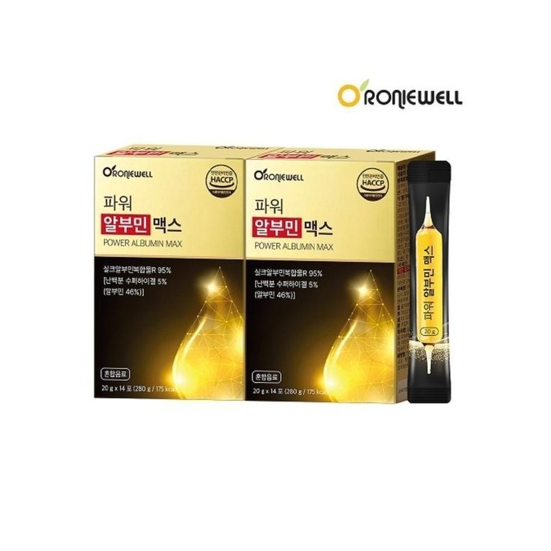 Roniwell [하프클럽]로니웰 파워 알부민 맥스 20g x 14포 1+1 총2개