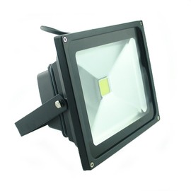 QUANS 30W Watt Cool White 12V 24V AC DC Ultra Bright LED Security Wash Flood Light Floodlight Lamp High Power Black Case Waterproof IP65 Work in The Rain Superbright 6000K, 12-24V Input Low Voltage