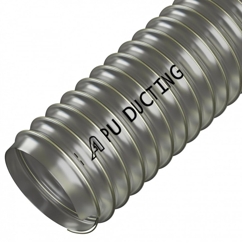 80mm Diameter Flexible Polyurethane Ducting Dust & Fume Extraction, Woodworking