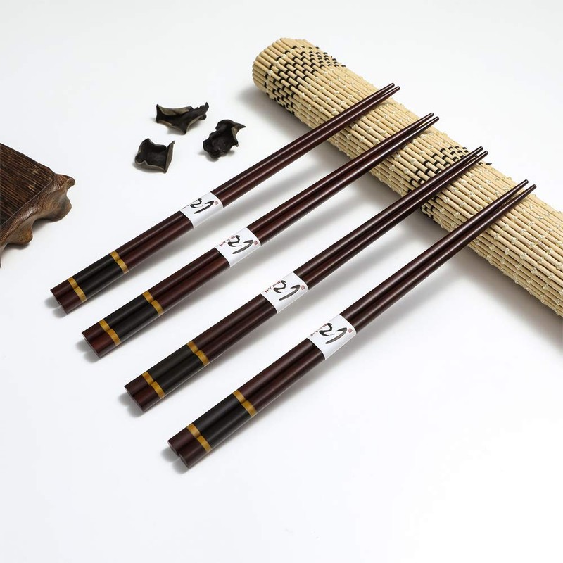 HuaLan Japanese Natural Wood Chopstick Set Reusable Classic Style Chopsticks