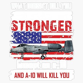 HOF Trading A-10 Warthog Thunderbolt for Military Aviation Design Vinyl Sticker Waterproof Decal Laptop Wall Window Bumper Sticker 5"