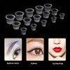 Rifrpha 300 PCS Transparent Tattoo Ink Cups Disposable Ink Pigment