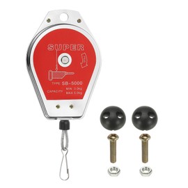 PATIKIL Retractable Spring Balancer, 6.6-11lbs (3-5kg) Bearing Spring Tool Load Balancer 4 Feet Adjustable Cable Retractor Holder with Positioner for Assembly Line Hanging, Silver