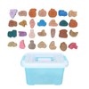 64pcs Lacing Bead Set Wooden Number Fruit Pattern Stringing Beads