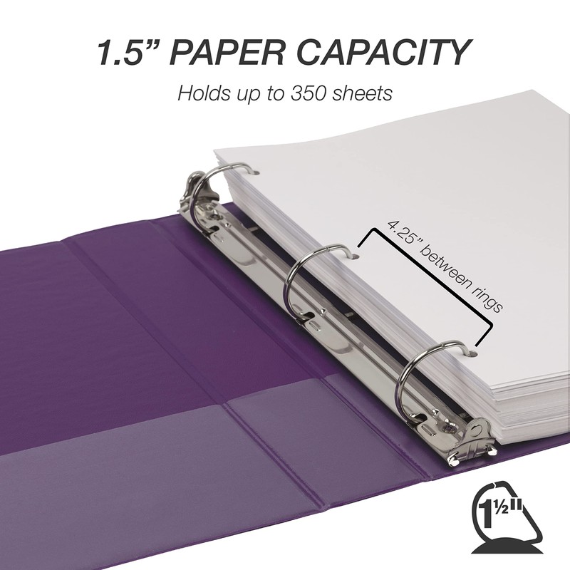 Samsill Durable 1.5 Inch Binder, Made in the USA, D