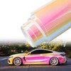 AuMoHall Holographic Rainbow Pink Car Vinyl Wrap Chameleon Color Change