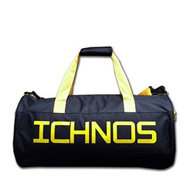 ICHNOS 25l Gym Sport Travel Duffle Active Bag with Handles and Shoulder Strap (Black)