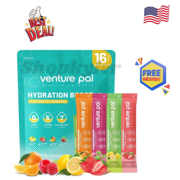 Branded Venture Pal Sugar-Free Electrolyte Powder Packets – Daily Hydration