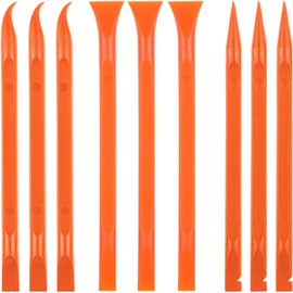 Plastic Scraper Tool, 9-Piece Multi-Use Non-Scratch Window Scraper Set, Portable Car Crevice Cleaning Tool for Tight Spaces, Food, Labels, Oil Stains, and Dirt, Ideal for Kitchen and Home Use