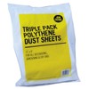 Triple Pack Polythene Dust Sheets 12' x 9' - for