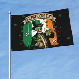 St Patricks Day Flag 3x5 Ft Happy St. Patrick's Day Flags Banner for Outside with 2 Brass Grommets UV protection Fade Resistant for Indoor Outdoor