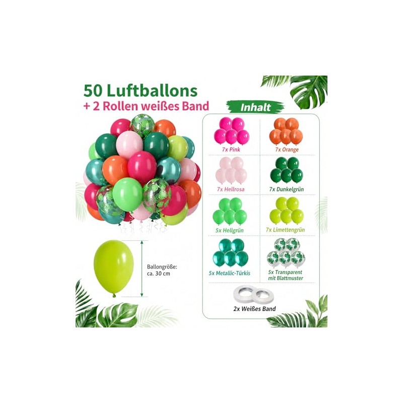 Pack of 50 Hawaii Decoration Party Balloons