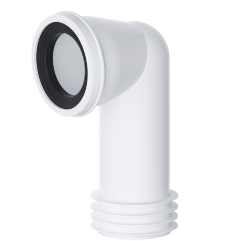 Hulthor 90° Bent WC Pan Connector – Universal Toilet Waste