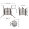 TOMSHOO Titanium Alcohol Stove with Lid Foldable Legs and Pot