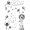 BJ022 024 Butterfly Tattoos Temporary Tattoo Dandelion Tattoos 2 Sheets