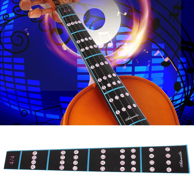 Violin Sticker, Violin Fingerboard Sticker, Removable 4/4 Violin Fiddle Finger