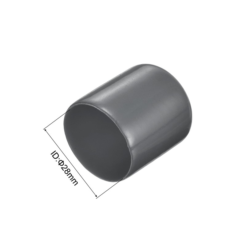 sourcing map 10pcs Rubber End Caps 28mm ID Vinyl Round