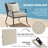 MIULEE Beige Outdoor Seat Cushion 24x24 Inch Waterproof Cushion