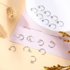 8 Pairs Stainless Steel Half Hoop Earrings | Huggie Hoop