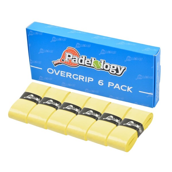 Padelology Overgrip Tape – 6 Pack Ultra Tacky, Non-Slip Grip