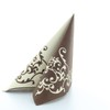 Napkins Pomp Cream Mocha Table Decoration Wedding Decoration Napkins Folded