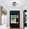 CANEOE Black Modern Ceiling Light Fixtures 6000K Semi Flush Mount