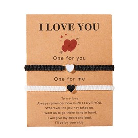 Heart Matching Bracelets for Couples Heart Couples Bracelets Best Friends Relationships Bracelets Valentines Day Anniversary Jewelry for Her Him Valentine Day Jewelry