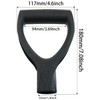 heyous Inside Diameter 32mm D Shovel Handle Black PP Plastic