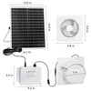 AEQ Solar Powered Fan with Battery Run Day/Night, 22W 9.8"